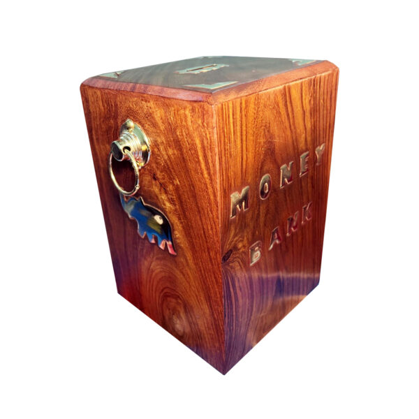 Handmade Wooden Money Bank Piggy Bank - Image 4