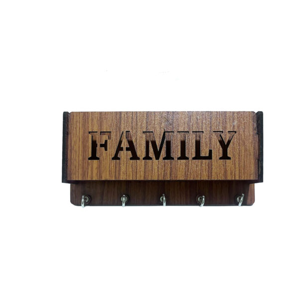 Wooden Key Holder for Wall Decor Family