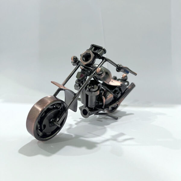 Handcrafted Antique Metal Motorcycle 6-Inch