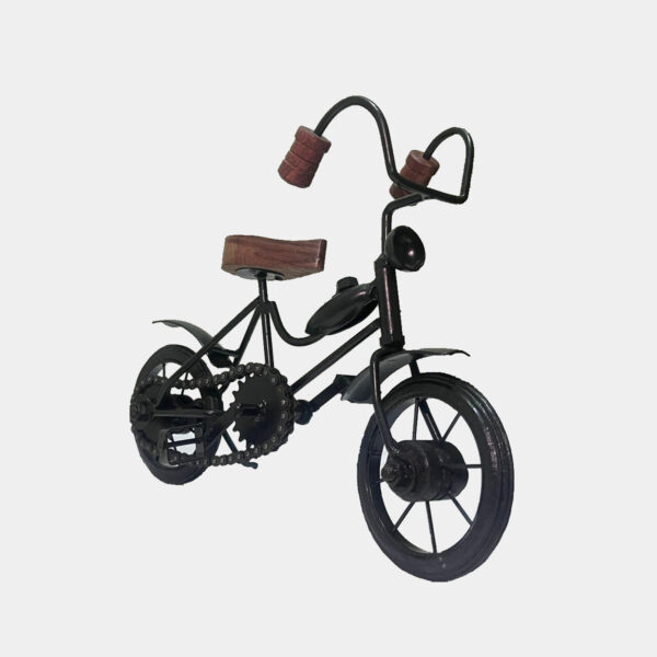 Wooden and Iron Mini Cycle Vintage Bike Toy - Image 4