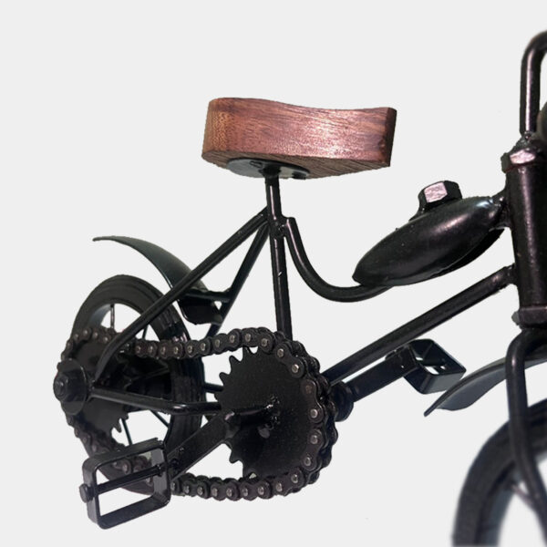 Wooden and Iron Mini Cycle Vintage Bike Toy - Image 3