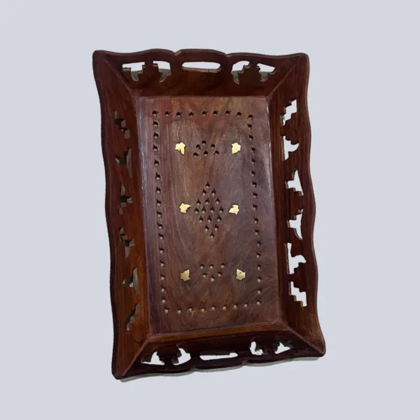 Handcrafted Premium Wooden Tray Rectangular - Image 3