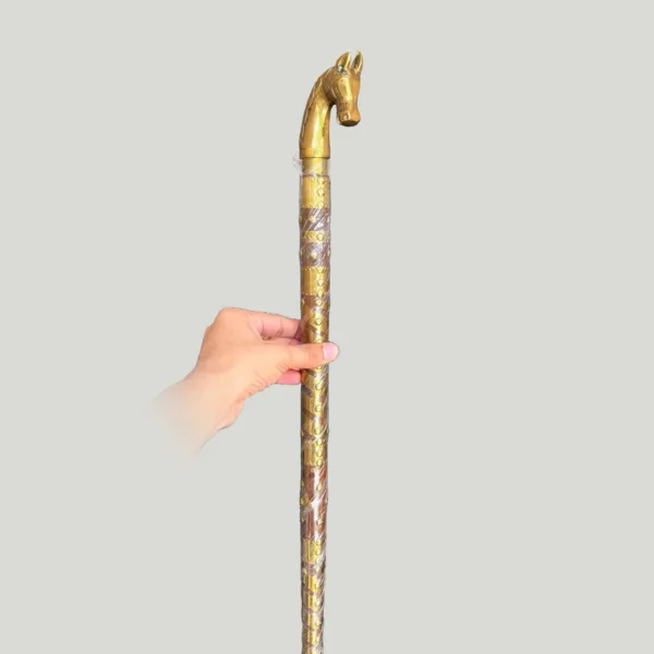 Wooden Horse Shape Stick – 25 Inch | Premium Sheesham Wood Walking Stick - Image 4