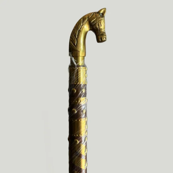 Wooden Horse Shape Stick – 25 Inch | Premium Sheesham Wood Walking Stick - Image 3
